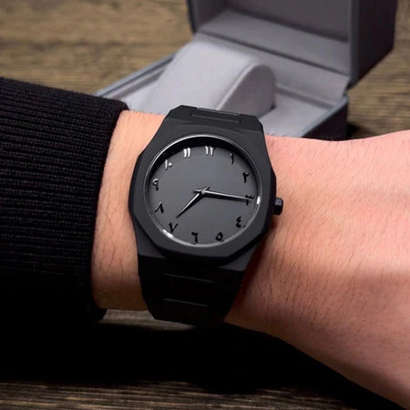 Black Arabic Aura Watch
